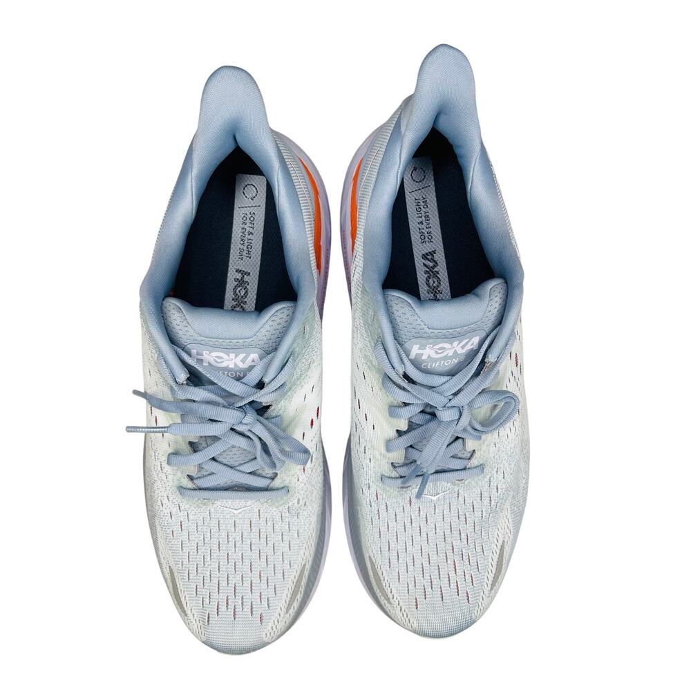 Hoka womens Clifton 8 size 11 D (wide) sneakers running shoes Blue Fog/Plein Air - Picture 6 of 12